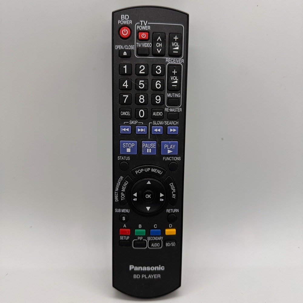Panasonic BD Player Remote Control Replacement‎ N2QAYB000317 Black